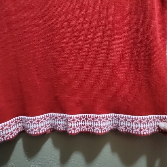 Snowflake Fair Isle Sweater Vest Ref White XL Zip Cotton Angora Rabbit Hair Soft - Picture 9 of 9